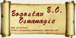 Bogoslav Osmanagić vizit kartica